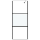 vidaXL fekete selyemmatt ESG üveg zuhanyfal 80 x 195 cm