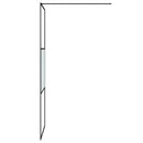vidaXL fekete selyemmatt ESG üveg zuhanyfal 80 x 195 cm