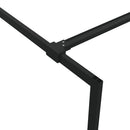 vidaXL fekete selyemmatt ESG üveg zuhanyfal 80 x 195 cm