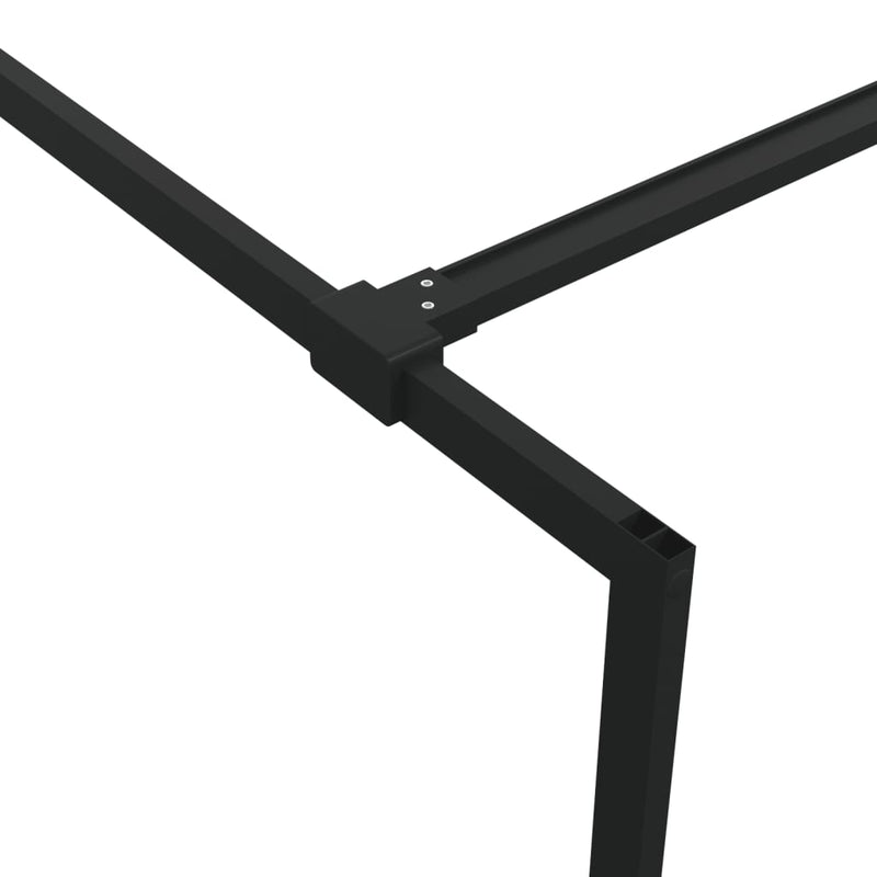 vidaXL fekete selyemmatt ESG üveg zuhanyfal 80 x 195 cm