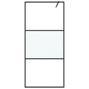 vidaXL fekete selyemmatt ESG üveg zuhanyfal 90 x 195 cm