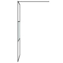 vidaXL fekete selyemmatt ESG üveg zuhanyfal 90 x 195 cm