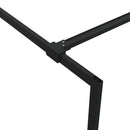 vidaXL fekete selyemmatt ESG üveg zuhanyfal 90 x 195 cm