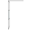 vidaXL fekete selyemmatt ESG üveg zuhanyfal 100 x 195 cm