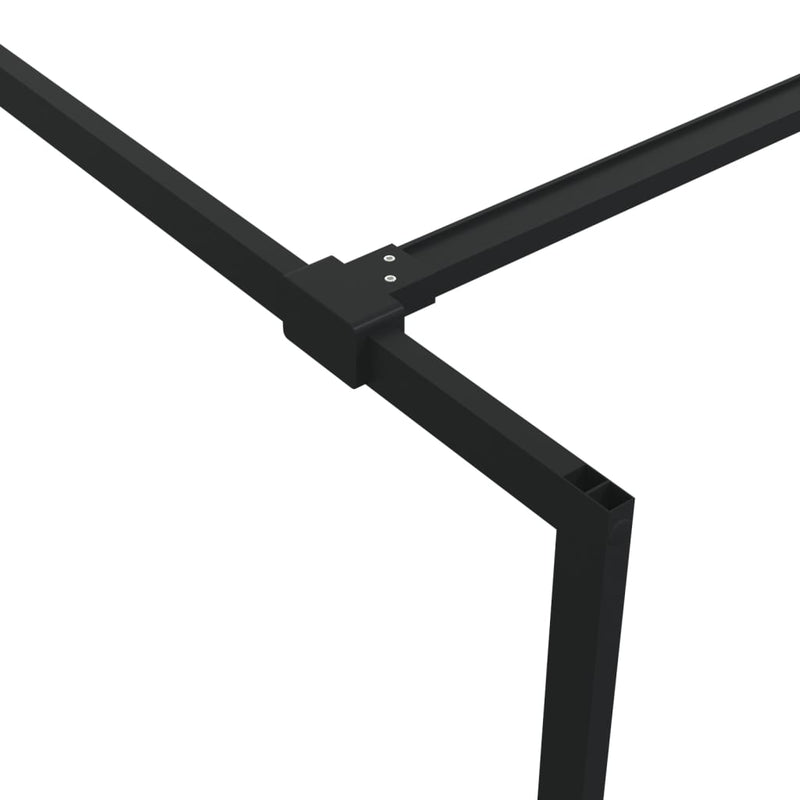 vidaXL fekete selyemmatt ESG üveg zuhanyfal 100 x 195 cm