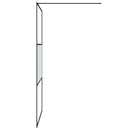 vidaXL fekete selyemmatt ESG üveg zuhanyfal 115x195 cm