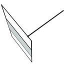 vidaXL fekete selyemmatt ESG üveg zuhanyfal 115x195 cm