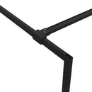 vidaXL fekete selyemmatt ESG üveg zuhanyfal 115x195 cm