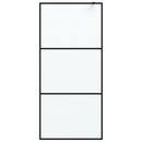 vidaXL fekete ESG tejüveg zuhanyfal küszöb nélküli zuhanyhoz 90x195 cm