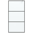 vidaXL fekete ESG tejüveg zuhanyfal 100 x 195 cm