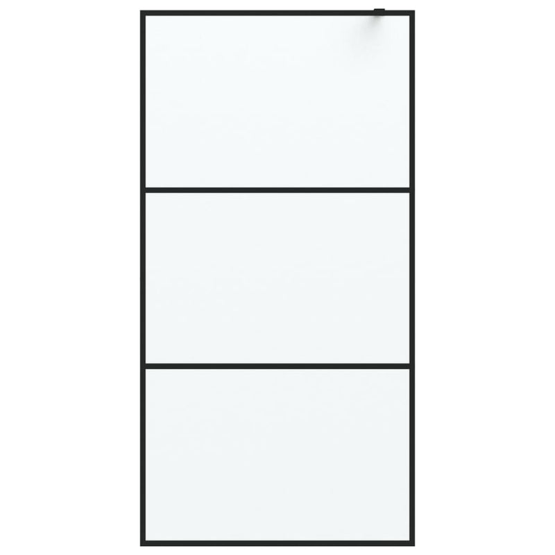 vidaXL fekete ESG tejüveg zuhanyfal 100 x 195 cm