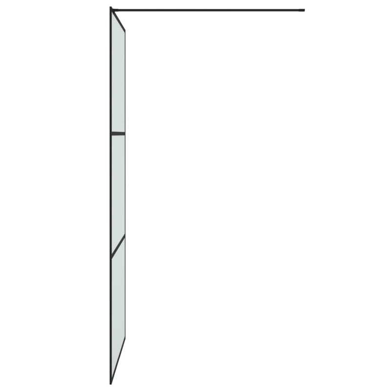 vidaXL fekete ESG tejüveg zuhanyfal 100 x 195 cm