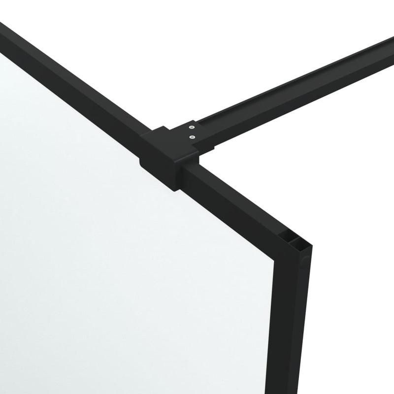 vidaXL fekete ESG tejüveg zuhanyfal 100 x 195 cm