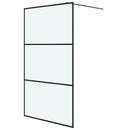 vidaXL fekete ESG tejüveg zuhanyfal 115x195 cm