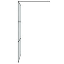 vidaXL fekete ESG tejüveg zuhanyfal 115x195 cm