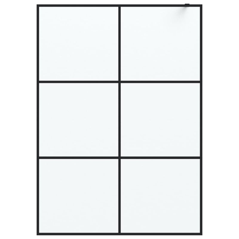 vidaXL fekete ESG tejüveg zuhanyfal 140x195 cm