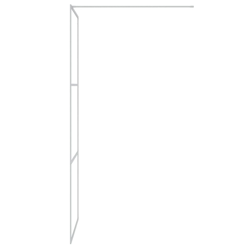vidaXL ezüstszínű átlátszó ESG üveg zuhanyfal 80 x 195 cm