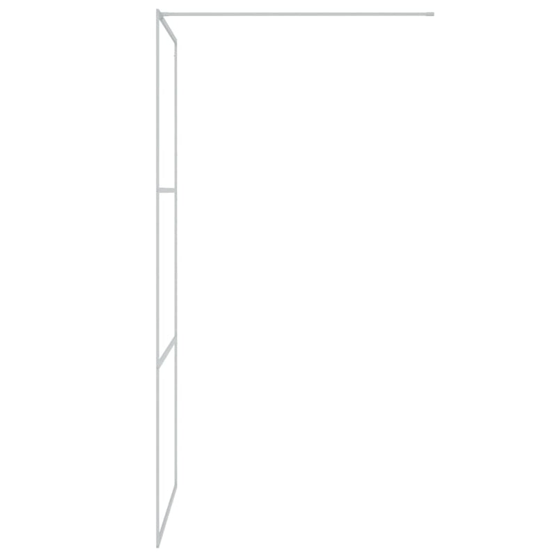 vidaXL ezüstszínű átlátszó ESG üveg zuhanyfal 90 x 195 cm