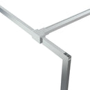 vidaXL ezüstszínű átlátszó ESG üveg zuhanyfal 100 x 195 cm