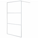 vidaXL ezüstszínű átlátszó ESG üveg zuhanyfal 115x195 cm