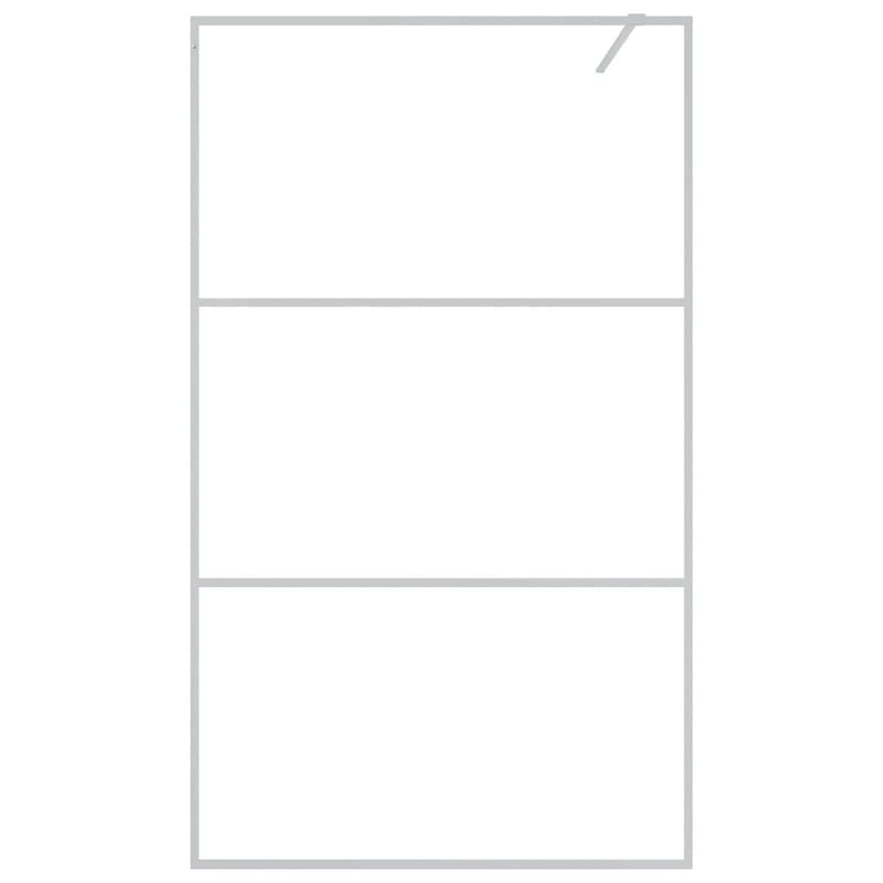 vidaXL ezüstszínű átlátszó ESG üveg zuhanyfal 115x195 cm
