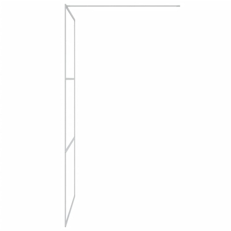 vidaXL ezüstszínű átlátszó ESG üveg zuhanyfal 115x195 cm