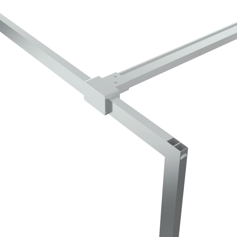 vidaXL ezüstszínű átlátszó ESG üveg zuhanyfal 115x195 cm