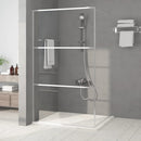 vidaXL ezüstszínű átlátszó ESG üveg zuhanyfal 115x195 cm