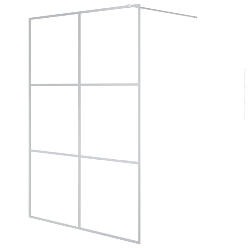 vidaXL ezüstszínű átlátszó ESG üveg zuhanyfal 140x195 cm