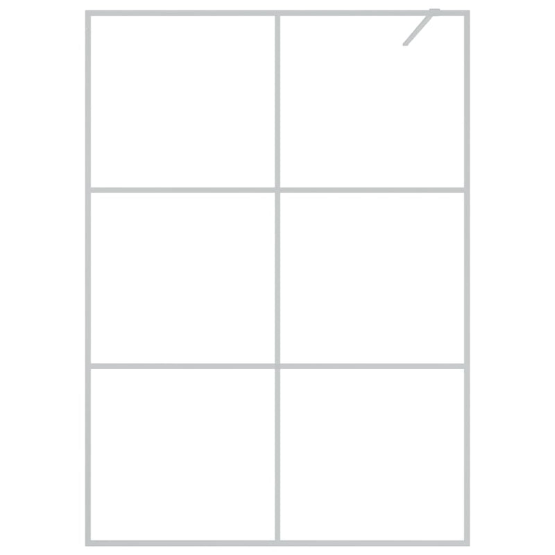 vidaXL ezüstszínű átlátszó ESG üveg zuhanyfal 140x195 cm
