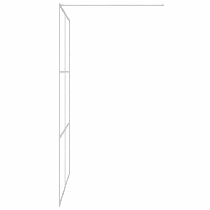 vidaXL ezüstszínű átlátszó ESG üveg zuhanyfal 140x195 cm