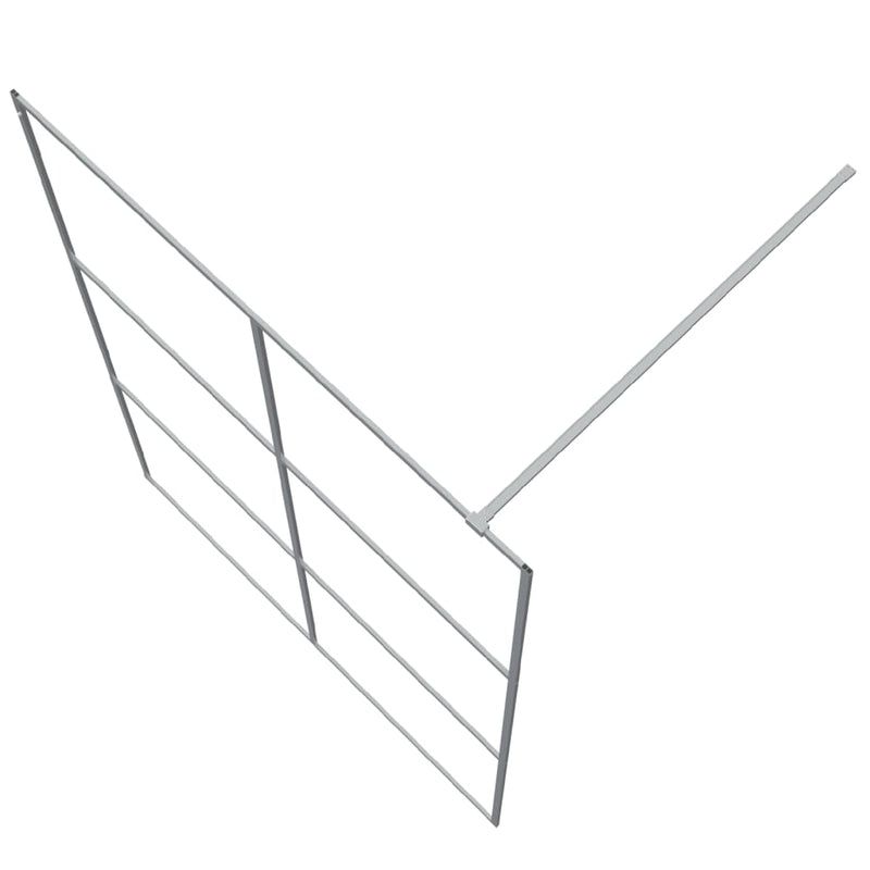 vidaXL ezüstszínű átlátszó ESG üveg zuhanyfal 140x195 cm