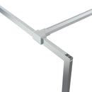vidaXL ezüstszínű átlátszó ESG üveg zuhanyfal 140x195 cm