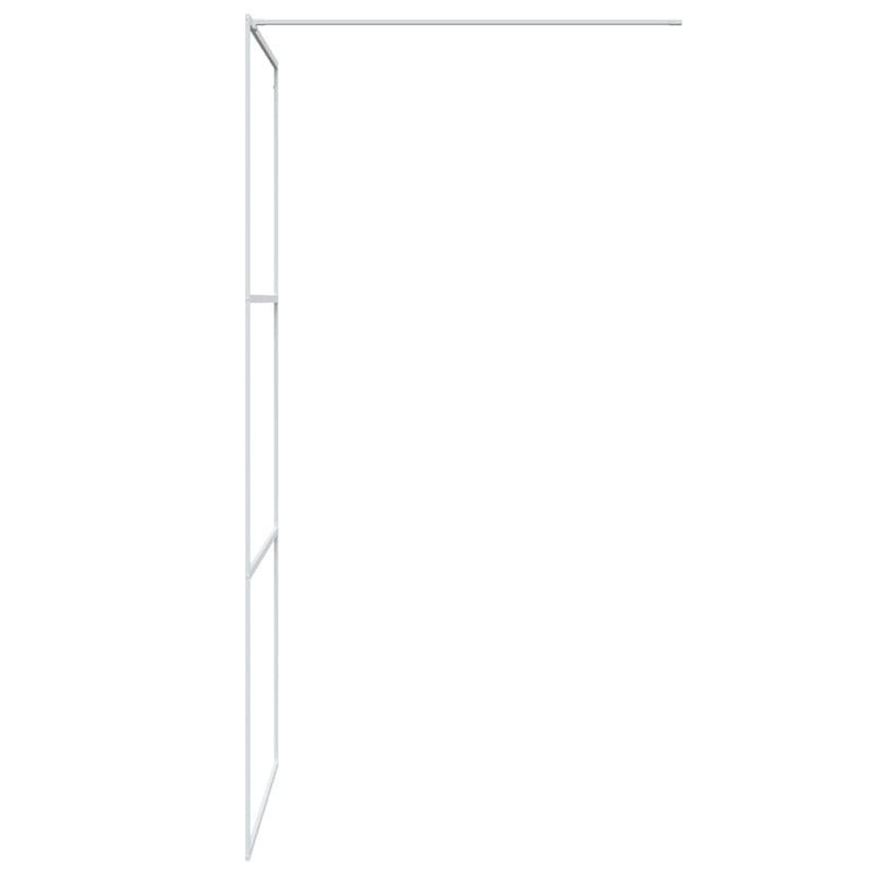 vidaXL fehér átlátszó ESG üveg zuhanyfal 90 x 195 cm