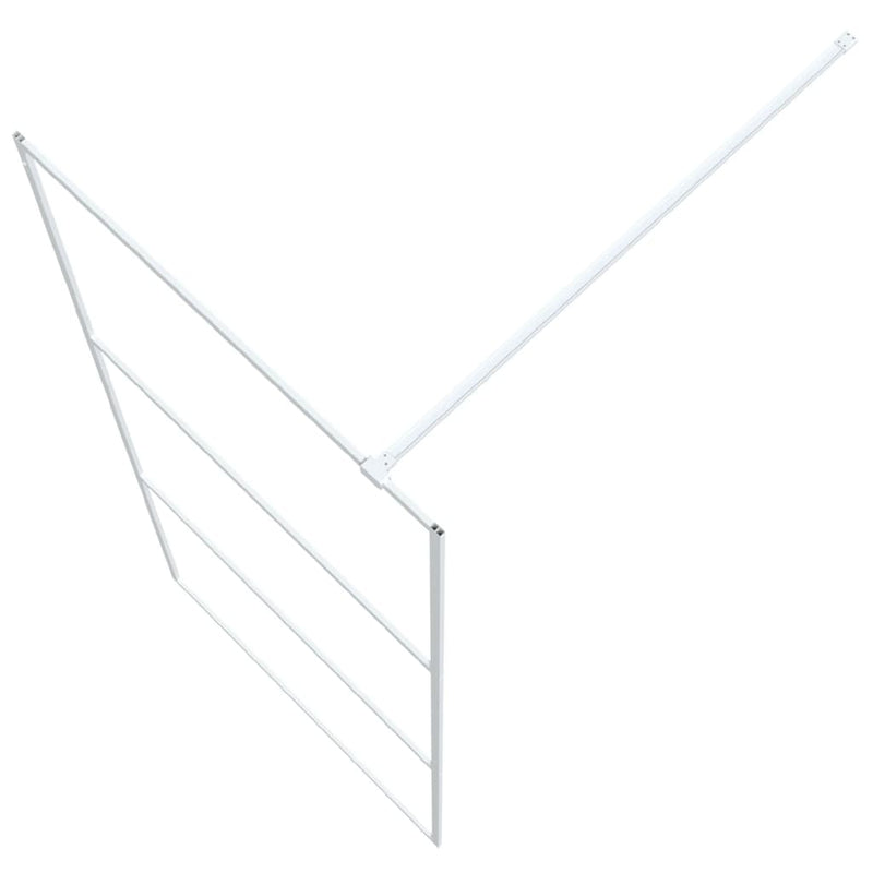 vidaXL fehér átlátszó ESG üveg zuhanyfal 90 x 195 cm