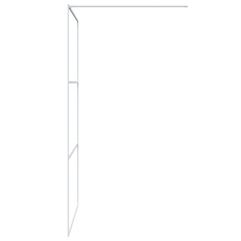 vidaXL fehér átlátszó ESG üveg zuhanyfal 115 x 195 cm