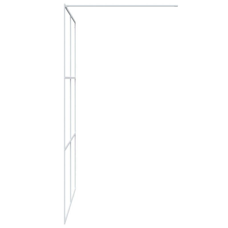 vidaXL fehér átlátszó ESG üveg zuhanyfal 140 x 195 cm