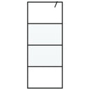 vidaXL fekete selyemmatt ESG üveg zuhanyfal 80 x 195 cm