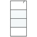 vidaXL fekete selyemmatt ESG üveg zuhanyfal 90 x 195 cm