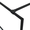 vidaXL fekete selyemmatt ESG üveg zuhanyfal 90 x 195 cm