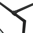 vidaXL fekete selyemmatt ESG üveg zuhanyfal 100 x 195 cm