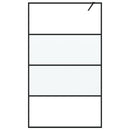 vidaXL fekete selyemmatt ESG üveg zuhanyfal 115 x 195 cm