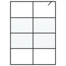 vidaXL fekete selyemmatt ESG üveg zuhanyfal 140 x 195 cm