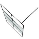 vidaXL fekete selyemmatt ESG üveg zuhanyfal 140 x 195 cm