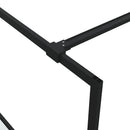 vidaXL fekete selyemmatt ESG üveg zuhanyfal 140 x 195 cm