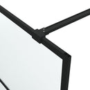 vidaXL fekete ESG tejüveg zuhanyfal küszöb nélküli zuhanyhoz 80x195 cm