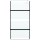 vidaXL fekete ESG tejüveg zuhanyfal 100 x 195 cm