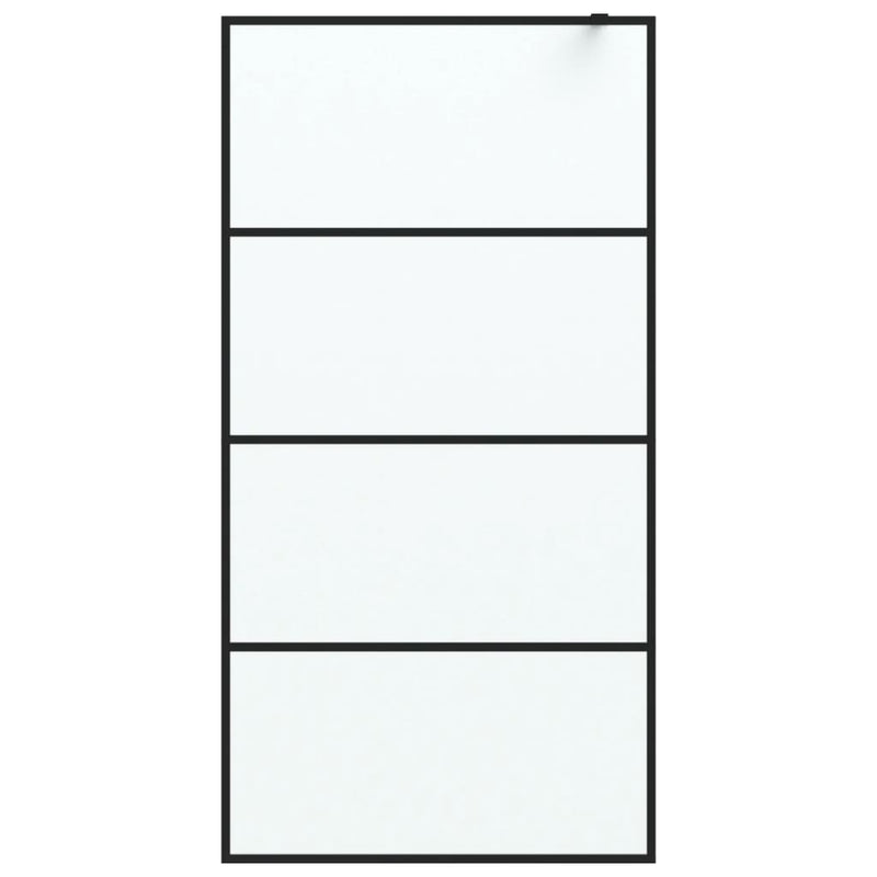 vidaXL fekete ESG tejüveg zuhanyfal 100 x 195 cm