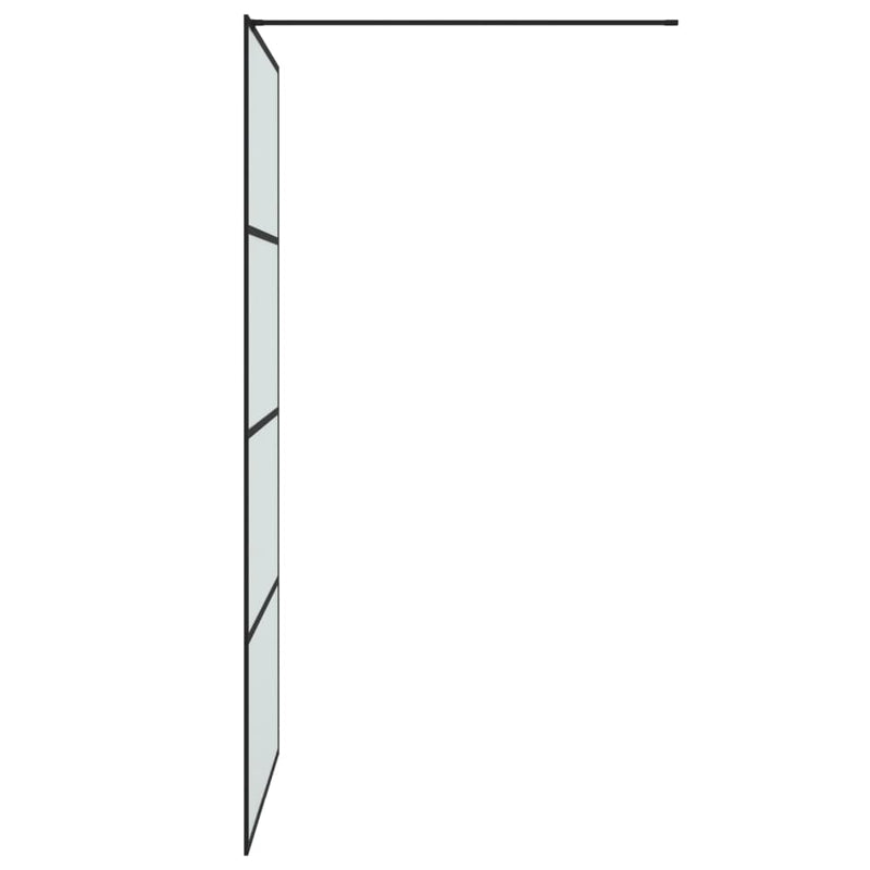 vidaXL fekete ESG tejüveg zuhanyfal 100 x 195 cm