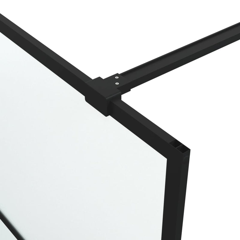 vidaXL fekete ESG tejüveg zuhanyfal 100 x 195 cm